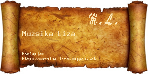 Muzsika Liza névjegykártya
